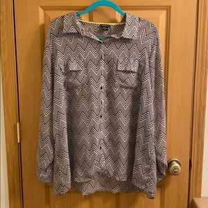Black and White Blouse